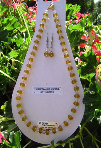 Citrine et cristal de roche